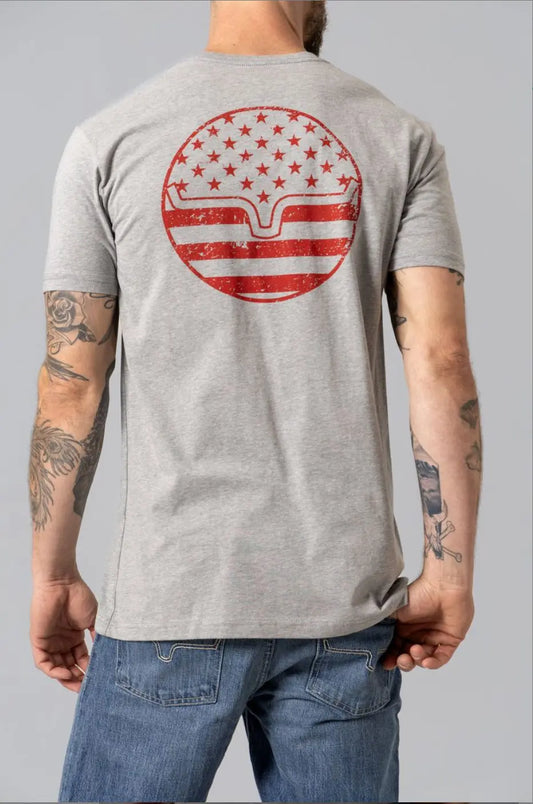Kimes Ranch American Bullseye Tee – Dark Grey Heather Kimes Ranch