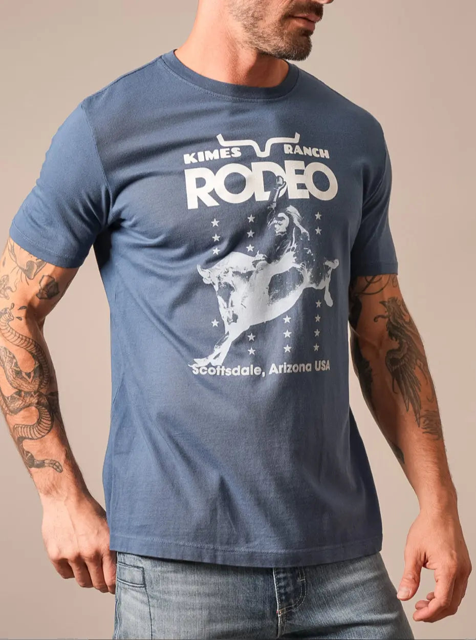 Kimes Ranch Rodeo Graphic Tee – Dark Blue Kimes Ranch