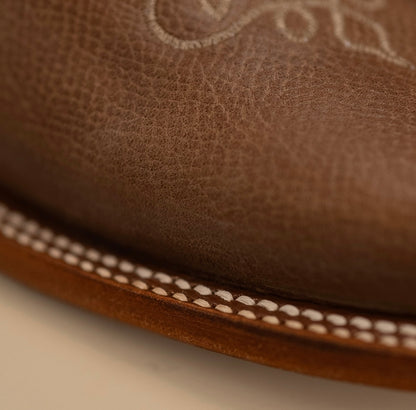 Dusty Caramel Embroidered Cowgirl Boots