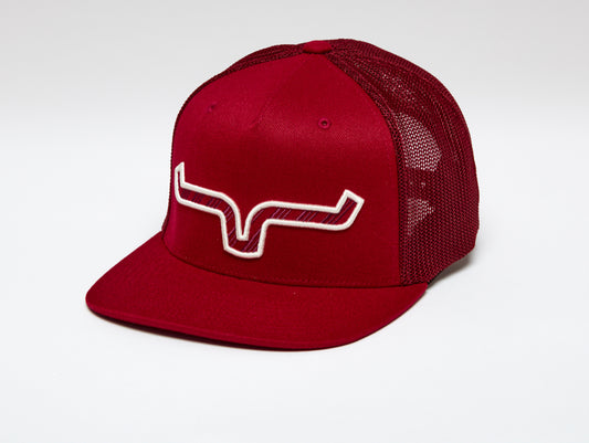 Kimes Ranch Nite Train 110 Horns Trucker Hat – Dark Red Snapback