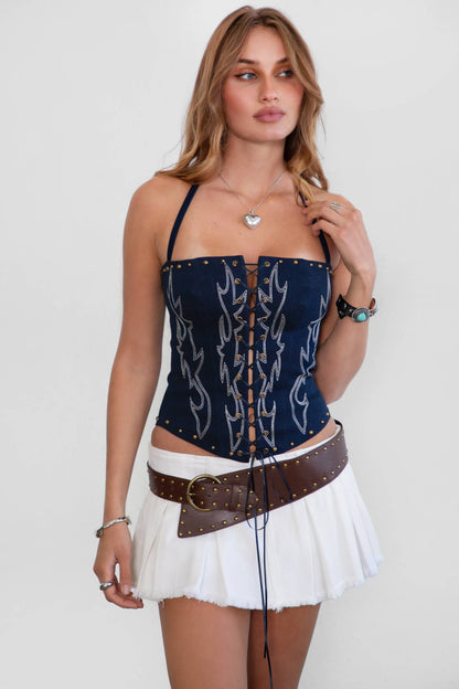 Rodeo Rebel Denim Corset