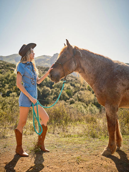Rodeo Queen Denim Romper – Blue