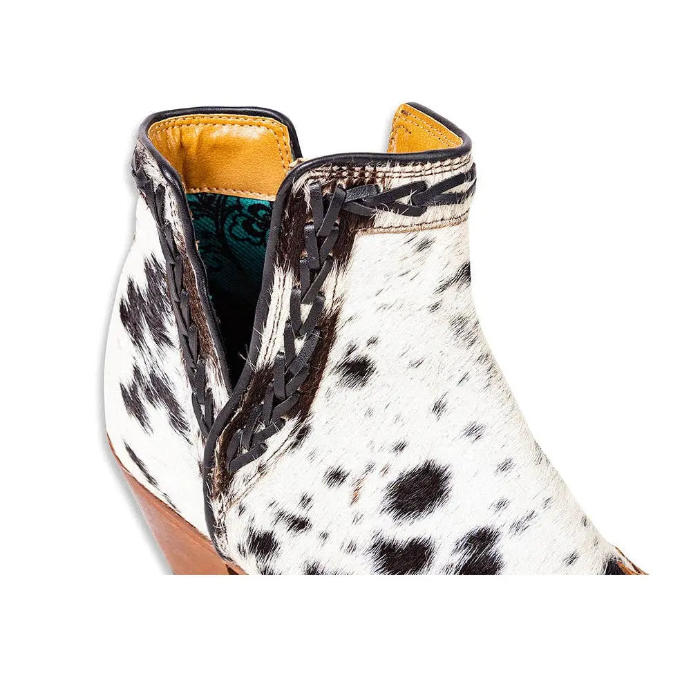 Women’s Genuine Hair-On Cowhide & Hand-Tooled Leather Western Boot Myra Bag