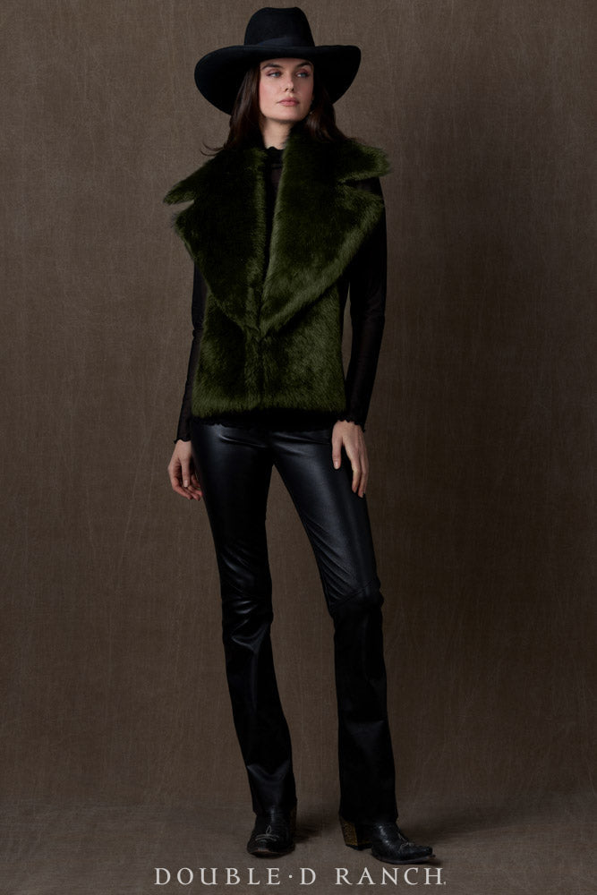 Double D Ranch Michelle Collar Vest Toscana lamb collar