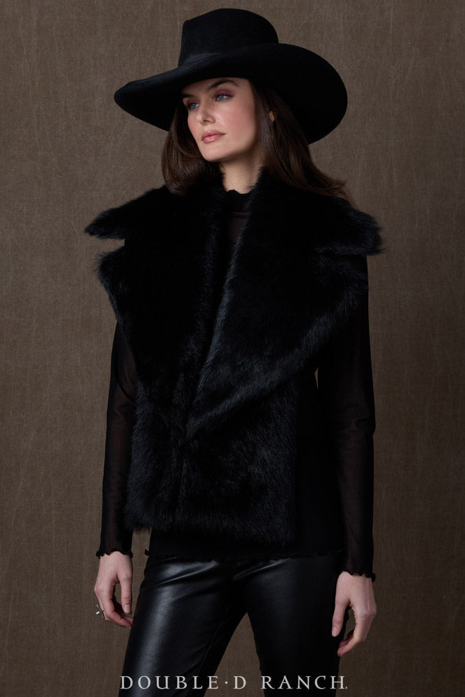 Double D Ranch Michelle Collar Vest Toscana lamb shawl collar vest