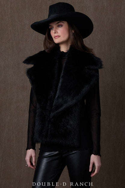 Double D Ranch Michelle Collar Vest Toscana lamb shawl collar vest