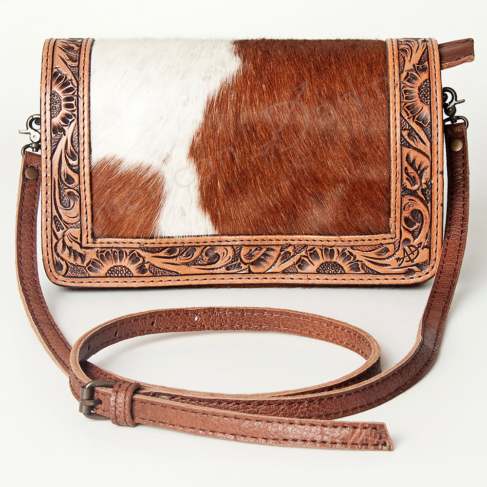 American Darling Cowhide & Tooled Leather Western Crossbody Bag Last Rodeo Western Wear & Hat Bar