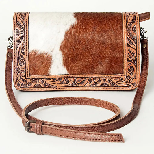American Darling Cowhide & Tooled Leather Western Crossbody Bag Last Rodeo Western Wear & Hat Bar