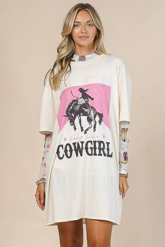 Long Live Cowgirl Oversized tTee