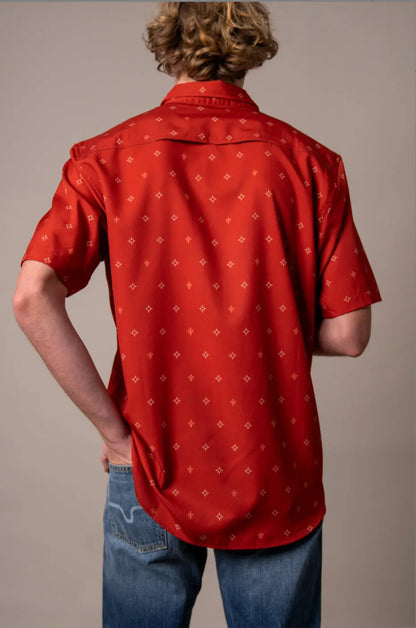 Kimes Ranch Dunn Short Sleeve Western Shirt – Red Star Print Kimes Ranch