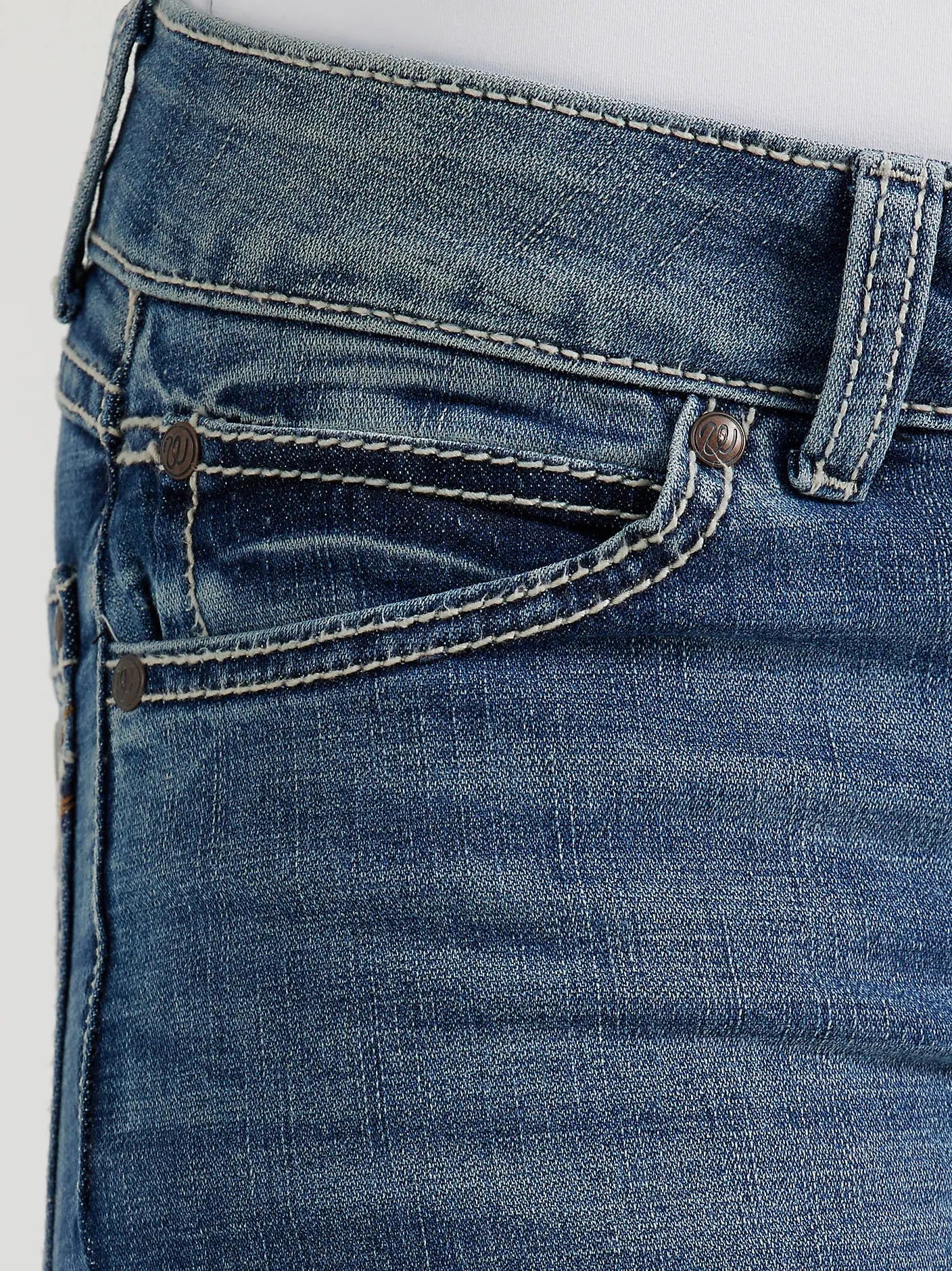 Wrangler Women’s Retro Mae Mid Rise Bootcut Jeans – Medium Wash Last Rodeo Western Wear & Hat Bar