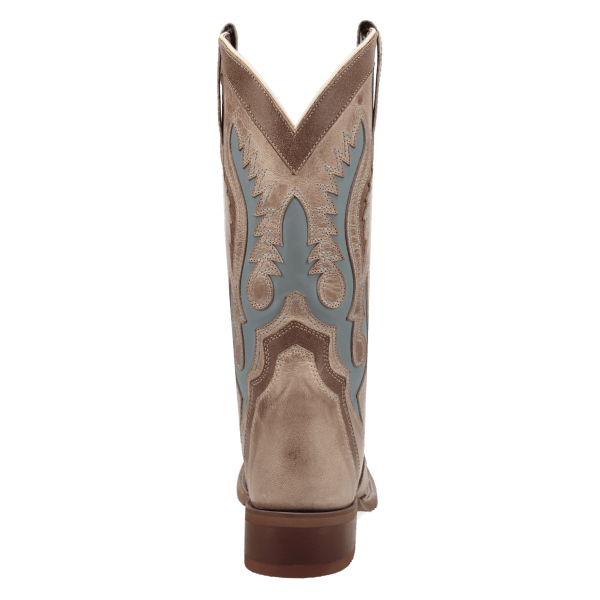 Ardena Leather Boot - Tan/Blue, back angle