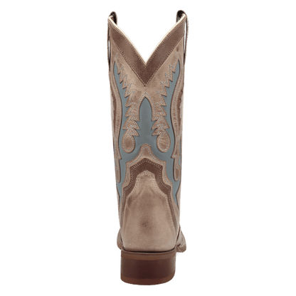 Ardena Leather Boot - Tan/Blue, back angle