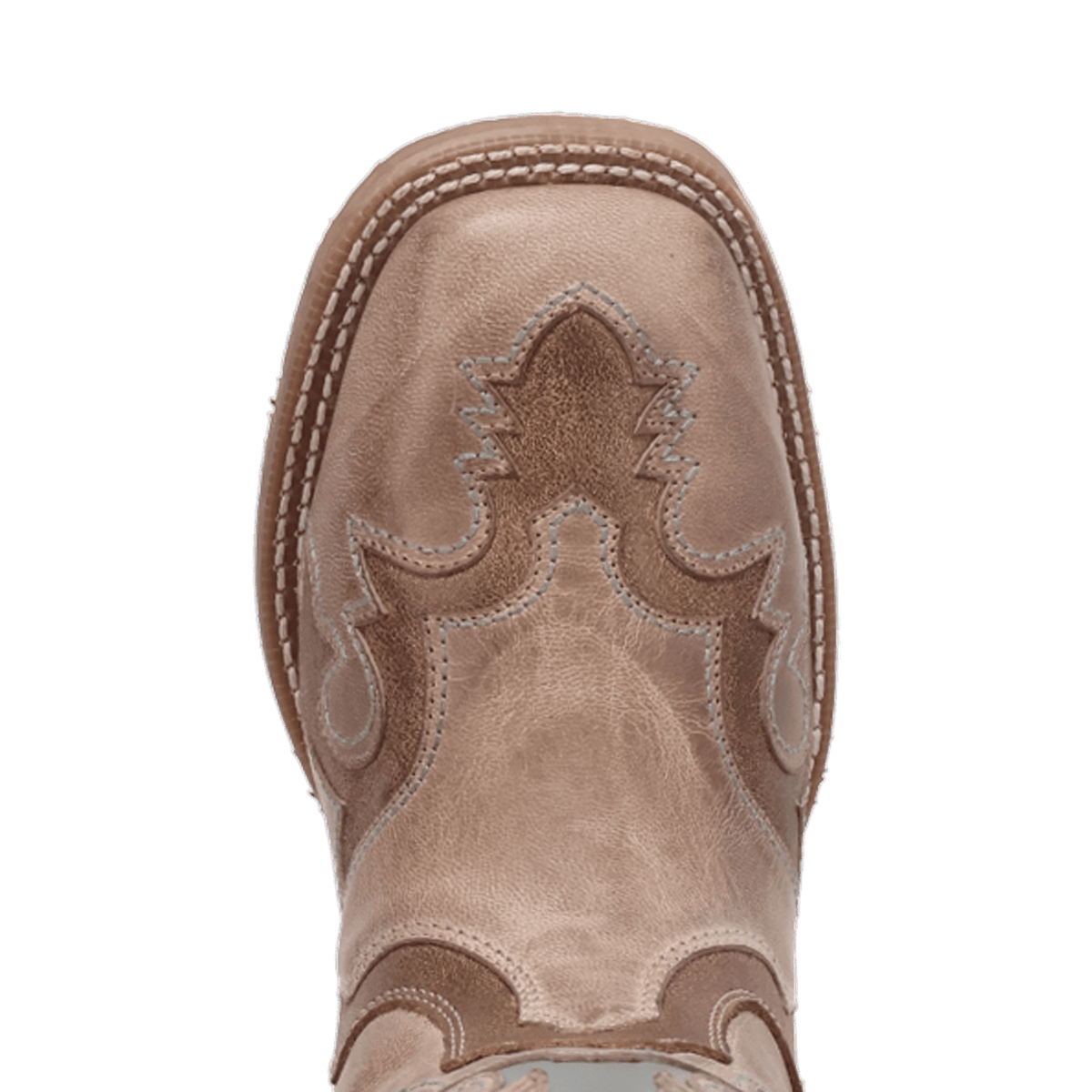 Ardena Leather Boot - Tan/Blue, toe angle