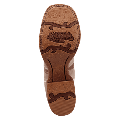 Ardena Leather Boot - Tan/Blue, outsole angle