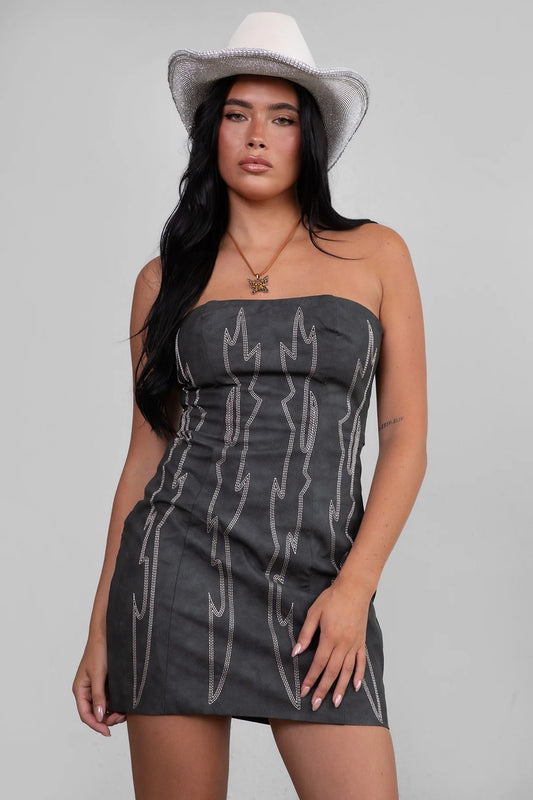 Midnight Rodeo Strapless Dress