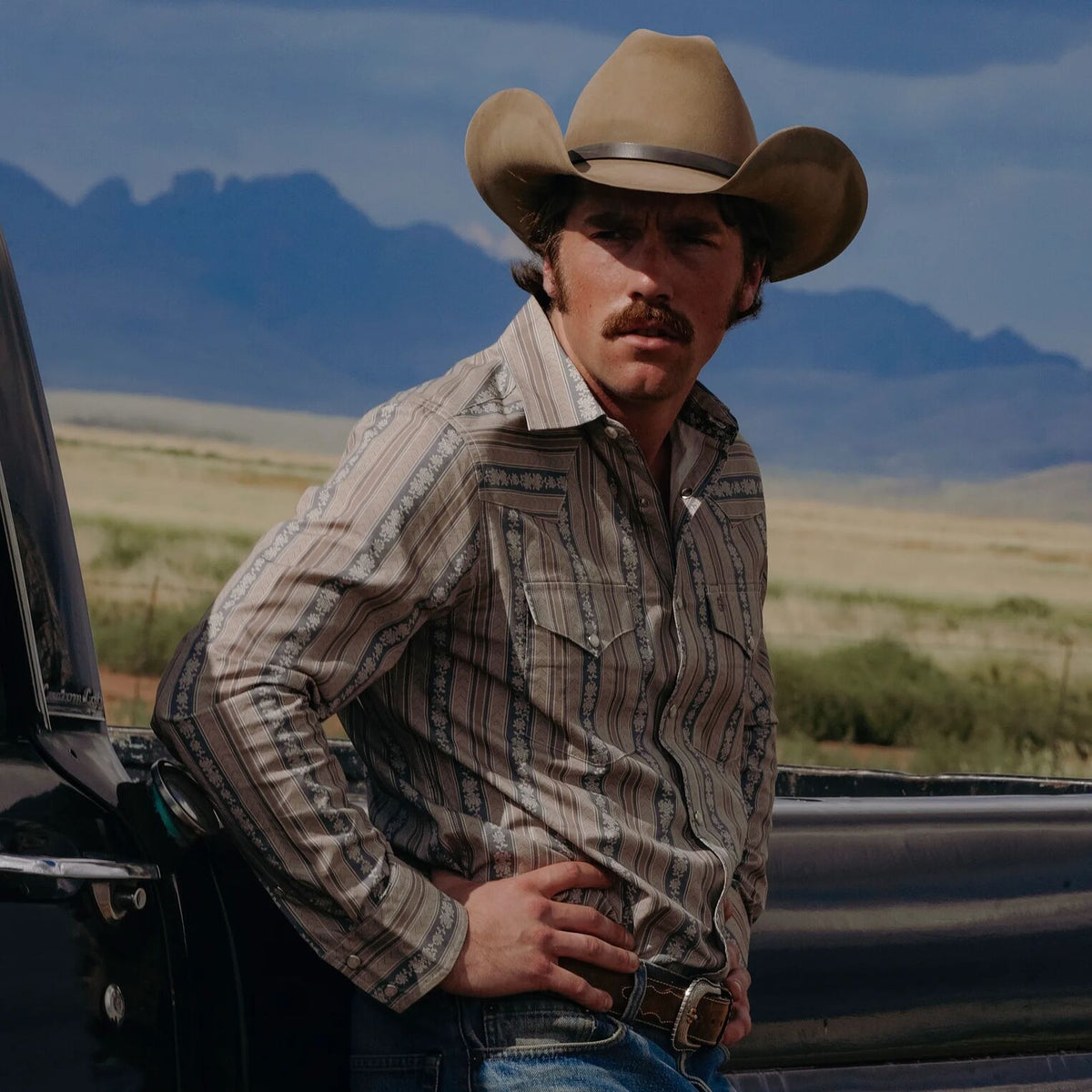 Stetson Boss of the Plains brown cowboy hat lifestyle