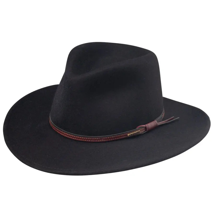 Stetson Black Crushable Hat – Packable Western Felt with Leather Band Last Rodeo Western Wear & Hat Bar