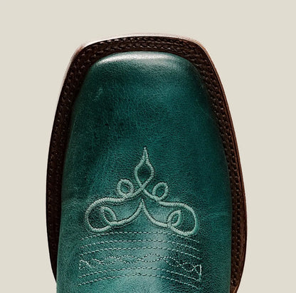 Turquoise Embroidered Cowgirl Boots Last Rodeo Western Wear & Hat Bar