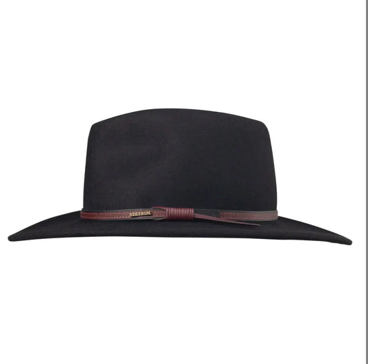 Stetson Black Crushable Hat – Packable Western Felt with Leather Band Last Rodeo Western Wear & Hat Bar