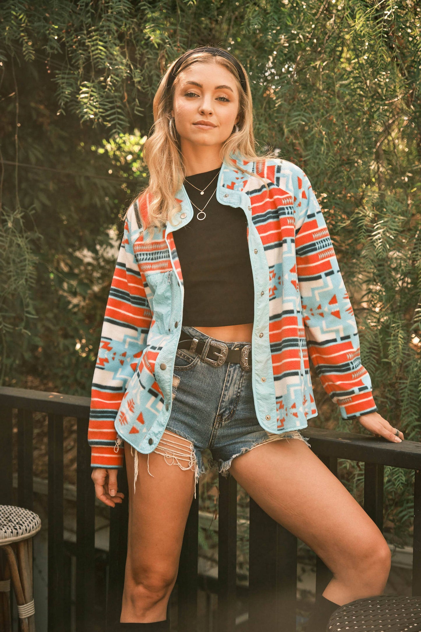 Wild Cactus Sunset Fleece Jacket