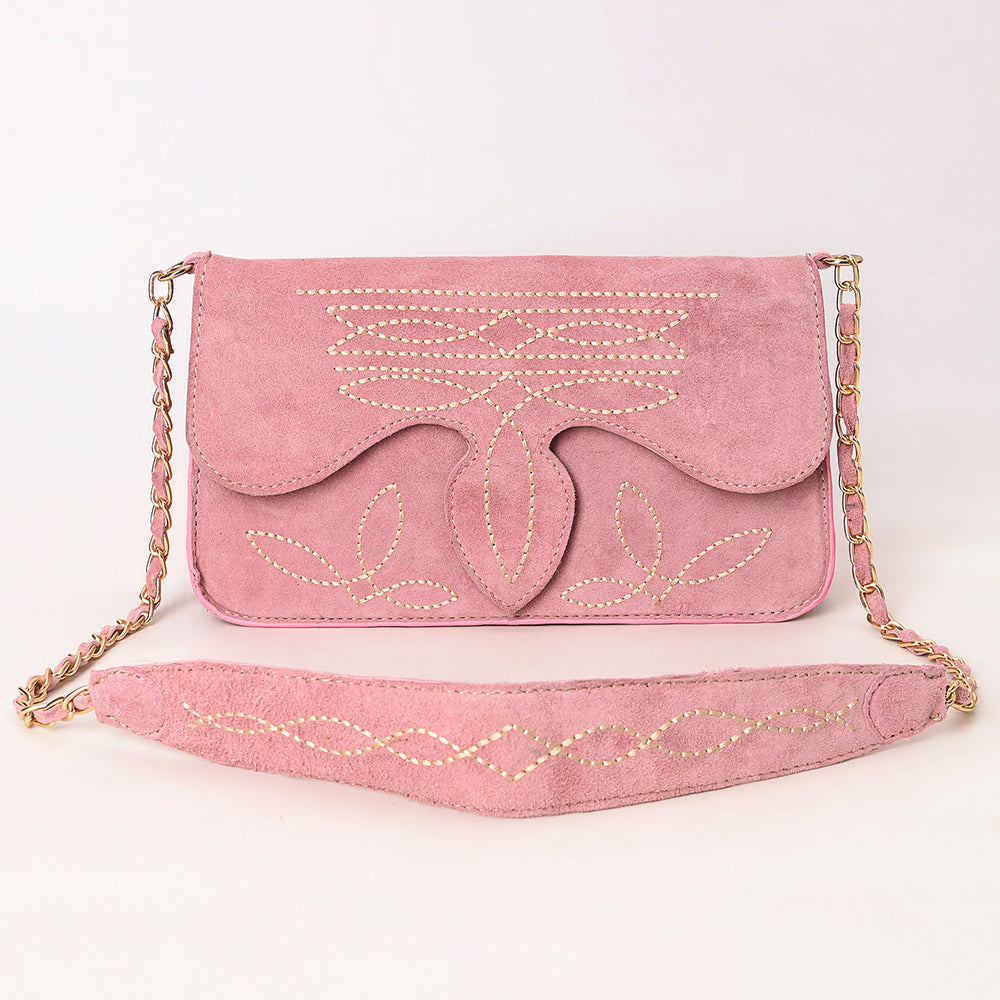 American Darling Pink Suede Western Embroidered Crossbody Bag Last Rodeo Western Wear & Hat Bar