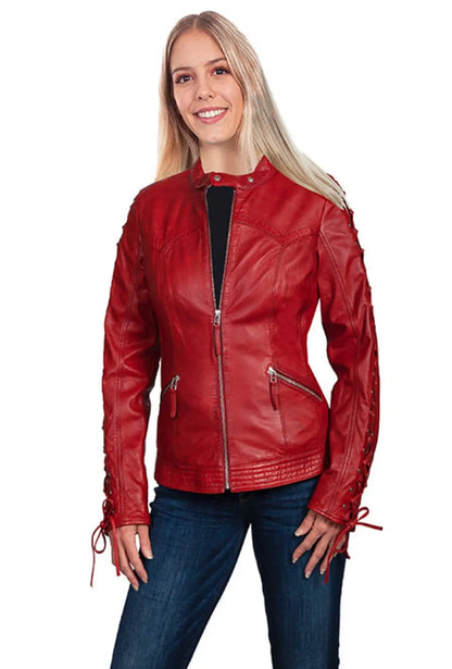 Scully Women’s Red Leather Jacket Last Rodeo Western Wear & Hat Bar