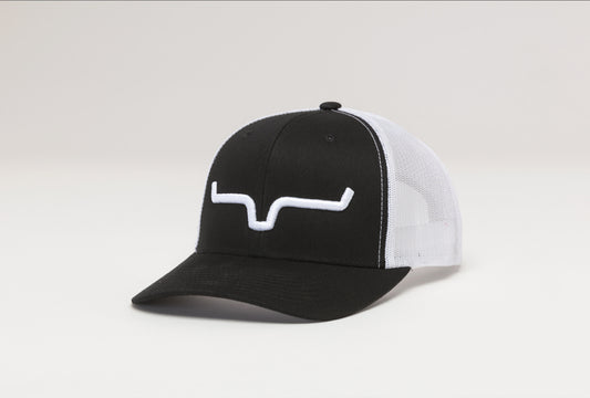 Kimes Ranch Weekly Trucker Hat – Black/White Snapback