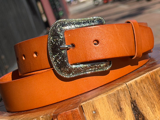 Western Tan Genuine Leather Belt