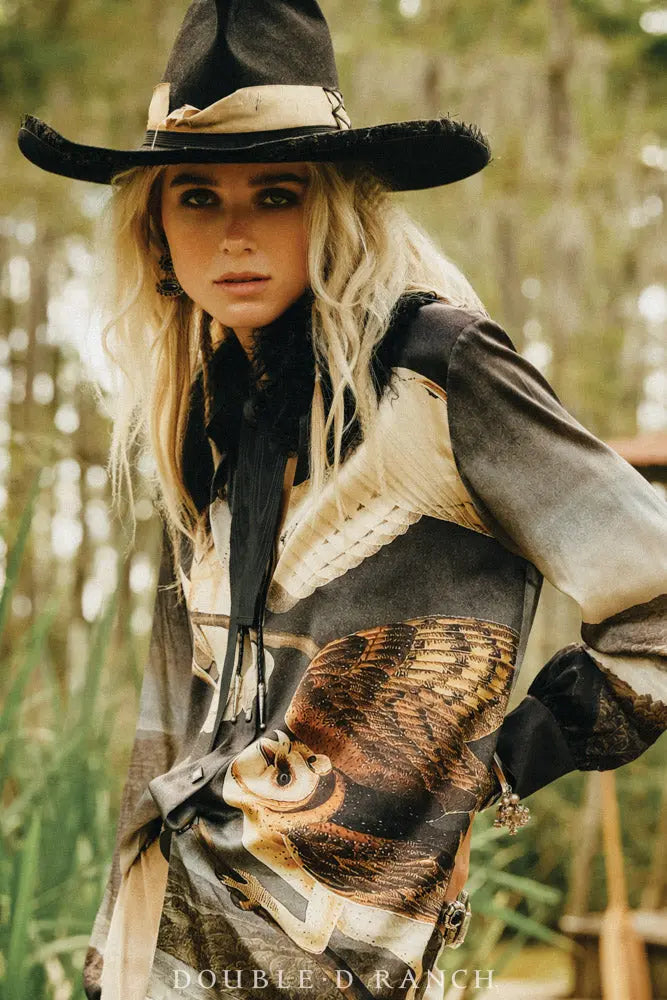Double D Ranch Barn Owl Blouse women's western fashion