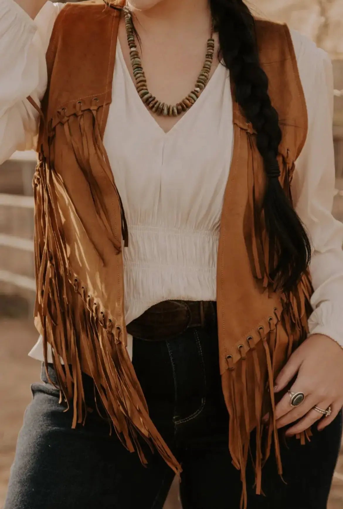 High Plains Fringe Suede Western Vest Last Rodeo Western Wear & Hat Bar
