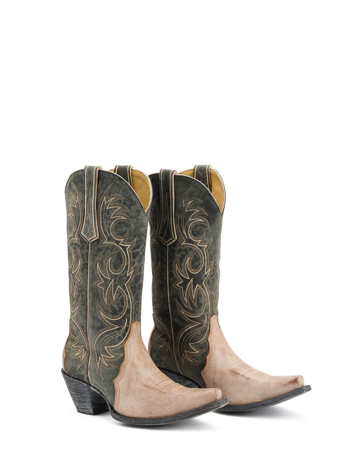 Yippee Ki Yay by Old Gringo Somers boot YL653-1 tan and green leopardito
