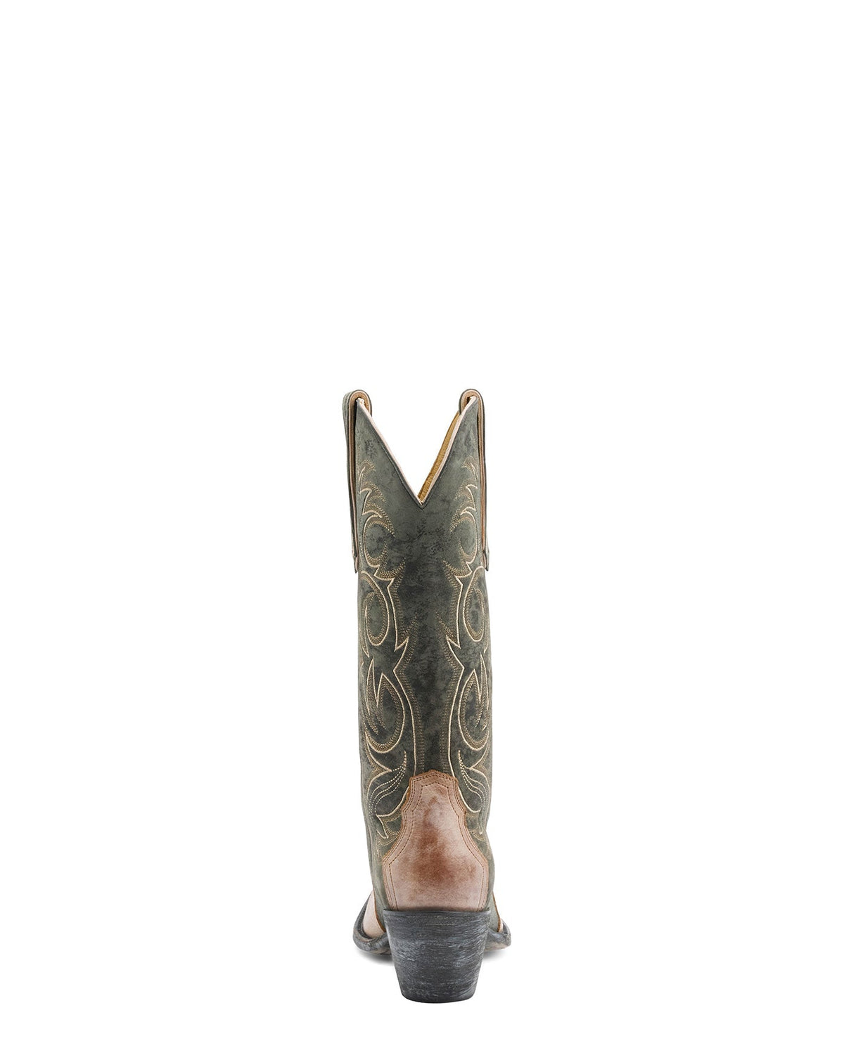 Old Gringo Somers snip toe cowgirl boots in tan and green