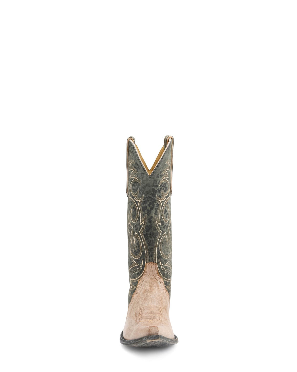 Tan and green leopardito Old Gringo Somers western boots for women