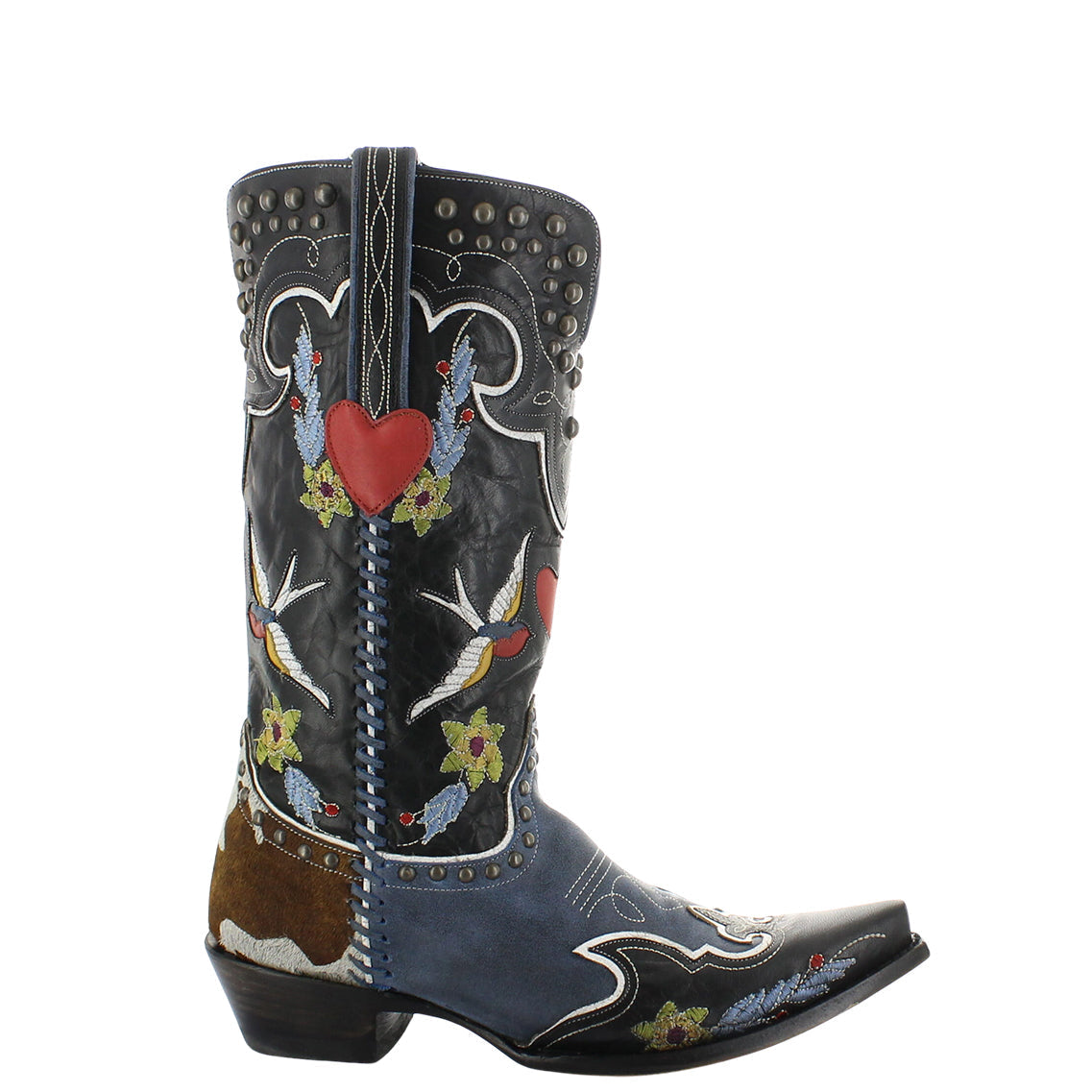 Double D Ranch Midnight Cowboy women's boots in azul blue by Old Gringo