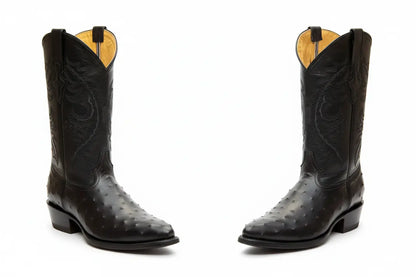 Midnight Outlaw Black Leather Cowboy Boots Last Rodeo Western Wear & Hat Bar