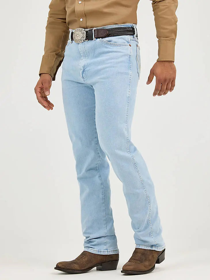 Wrangler Cowboy Cut Slim Fit Active Flex Jeans  Light Wash Western Denim Last Rodeo Western Wear & Hat Bar