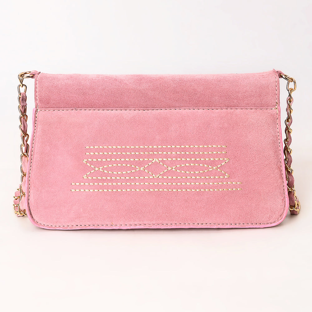 American Darling Pink Suede Western Embroidered Crossbody Bag Last Rodeo Western Wear & Hat Bar