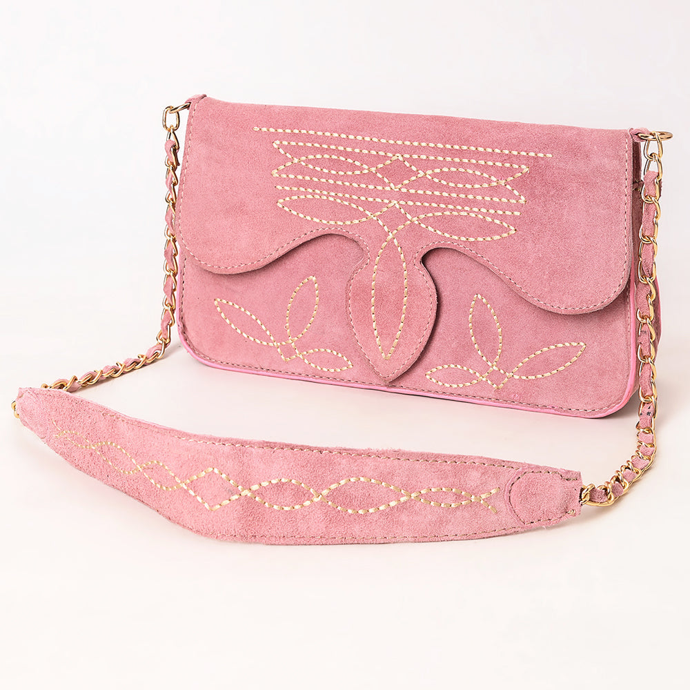 American Darling Pink Suede Western Embroidered Crossbody Bag Last Rodeo Western Wear & Hat Bar
