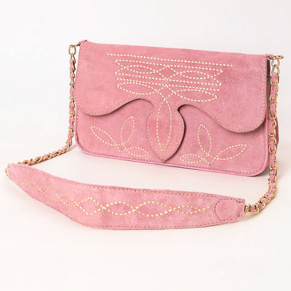 American Darling Pink Suede Western Embroidered Crossbody Bag Last Rodeo Western Wear & Hat Bar