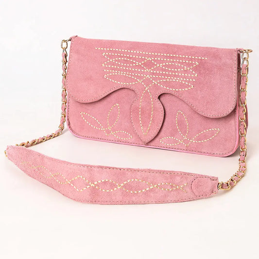 American Darling Pink Suede Western Embroidered Crossbody Bag Last Rodeo Western Wear & Hat Bar
