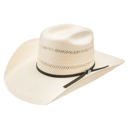 Resistol Natural Shantung Straw Cowboy Hat Lightweight Front View – Buy Online at Last Rodeo