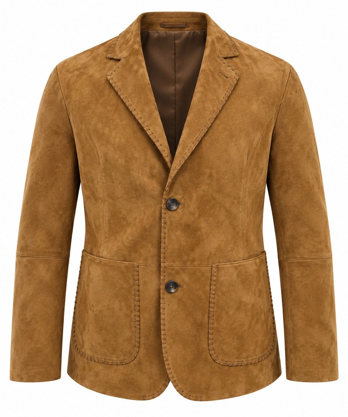 Men’s Premium Tobacco Suede Leather Western Blazer