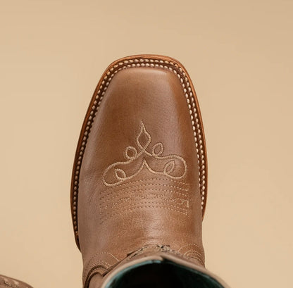 Dusty Caramel Embroidered Cowgirl Boots