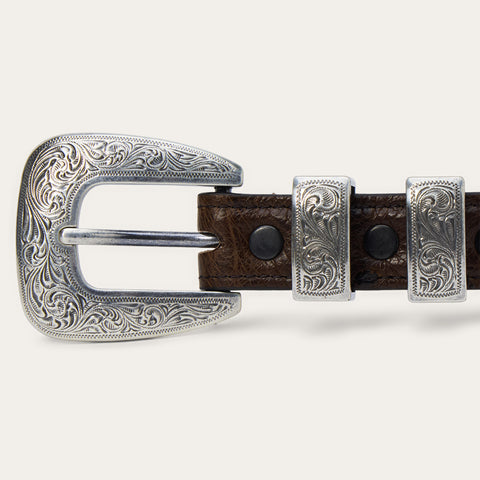 Stetson Men’s Genuine Ostrich Tapered Belt – Mocha Brown Last Rodeo Western Wear & Hat Bar