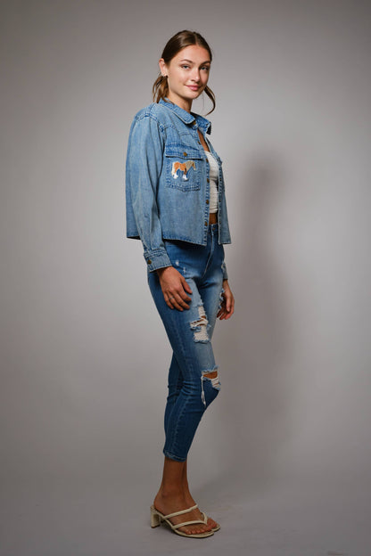 Pony Pockets Denim Jacket