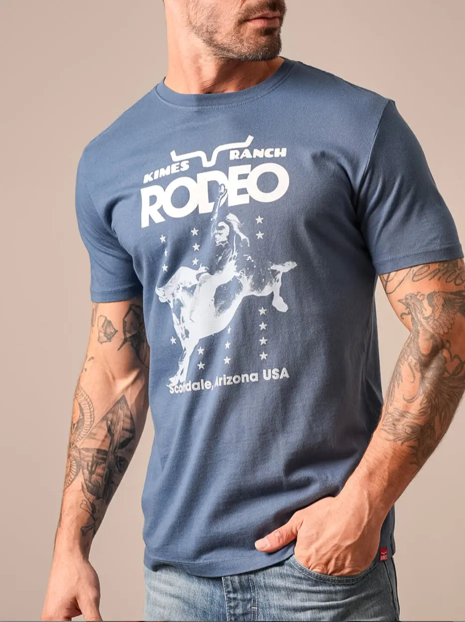 Kimes Ranch Rodeo Graphic Tee – Dark Blue Kimes Ranch