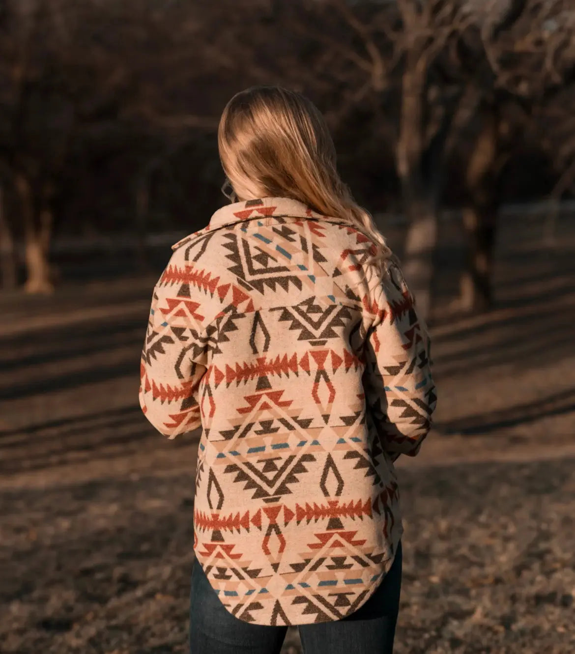 Red Rock Canyon Aztec Button-Up Jacket Last Rodeo Western Wear & Hat Bar