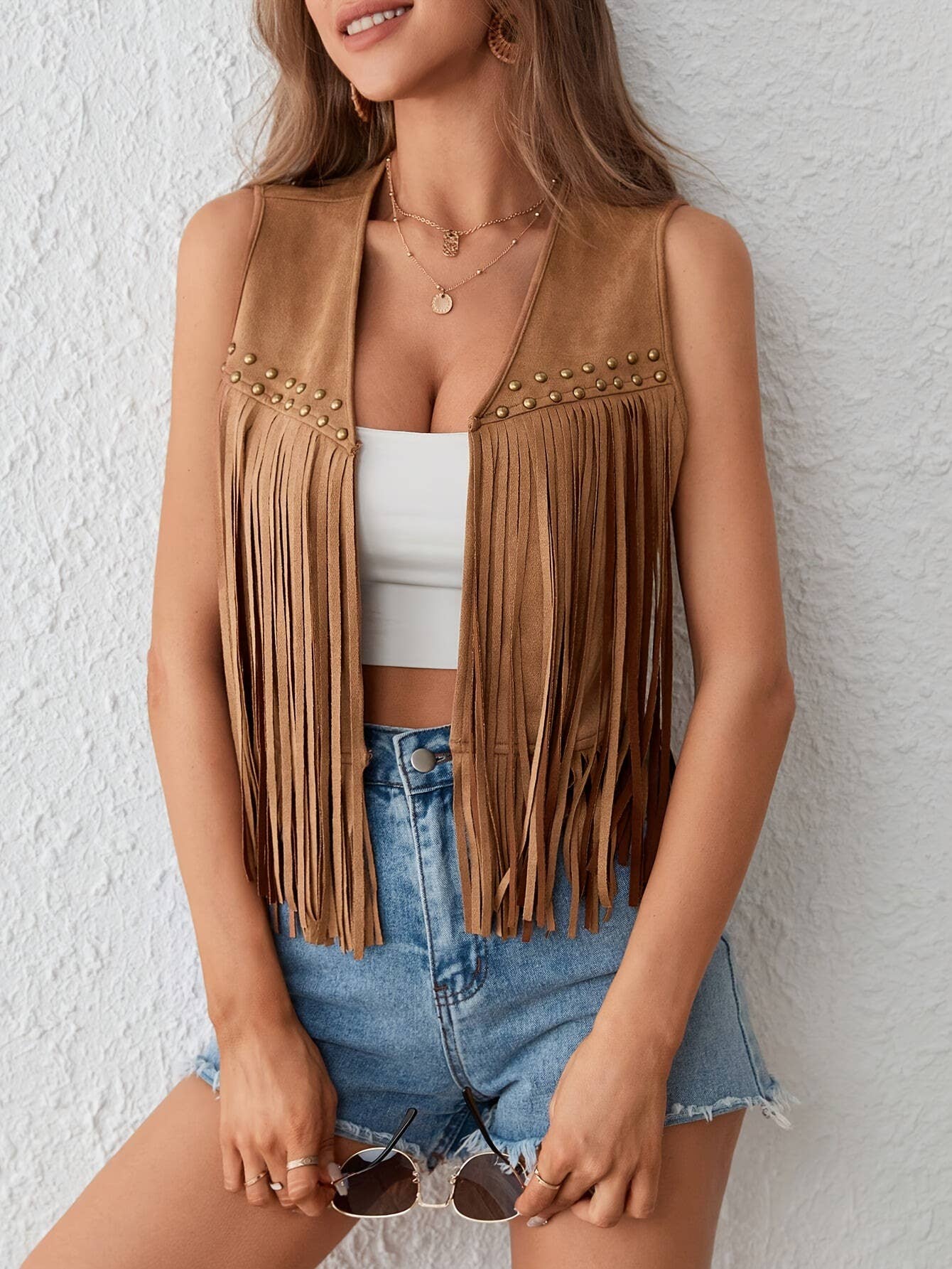 Canyon Breeze Suede Fringe Vest