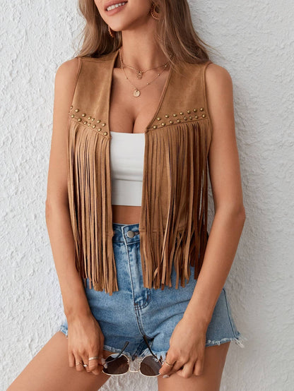 Canyon Breeze Suede Fringe Vest